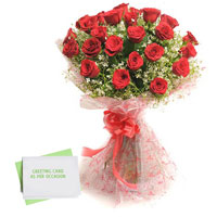 24 red roses bunch
