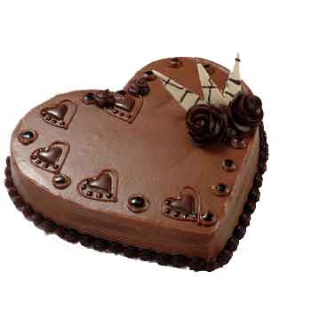 1kg heart shaped chocolate cake